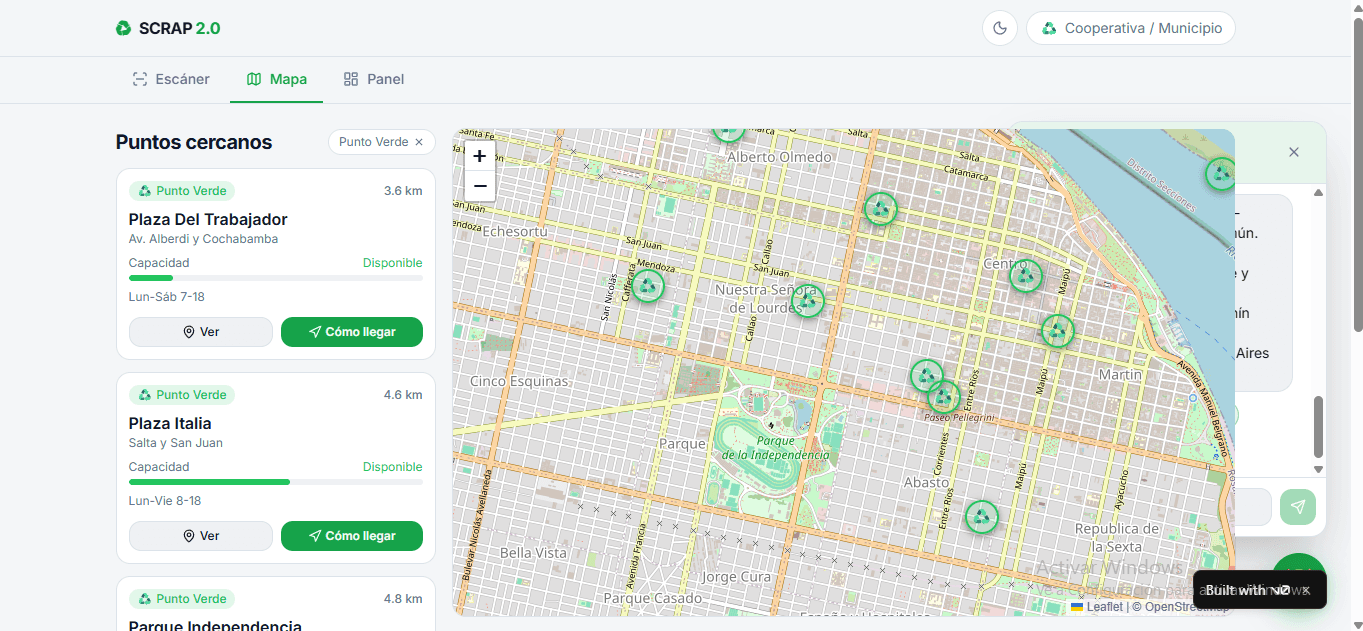 Captura del proyecto Reciclaje IA